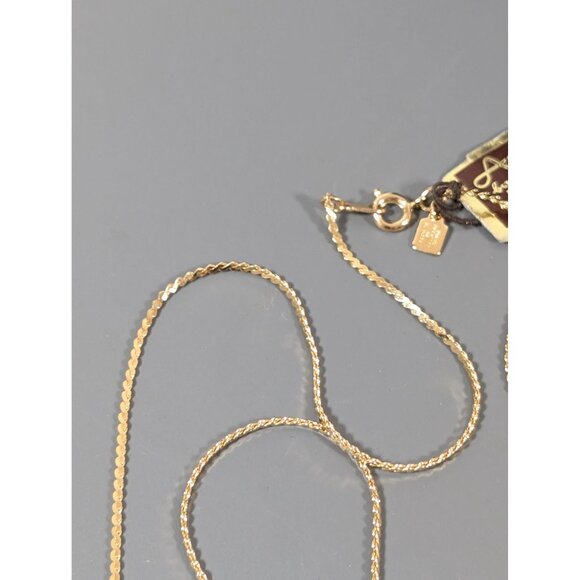 Vintage Accents by Halllmark Gold Tone Wire Wrap Heart Necklace 18" - Picture 6 of 8